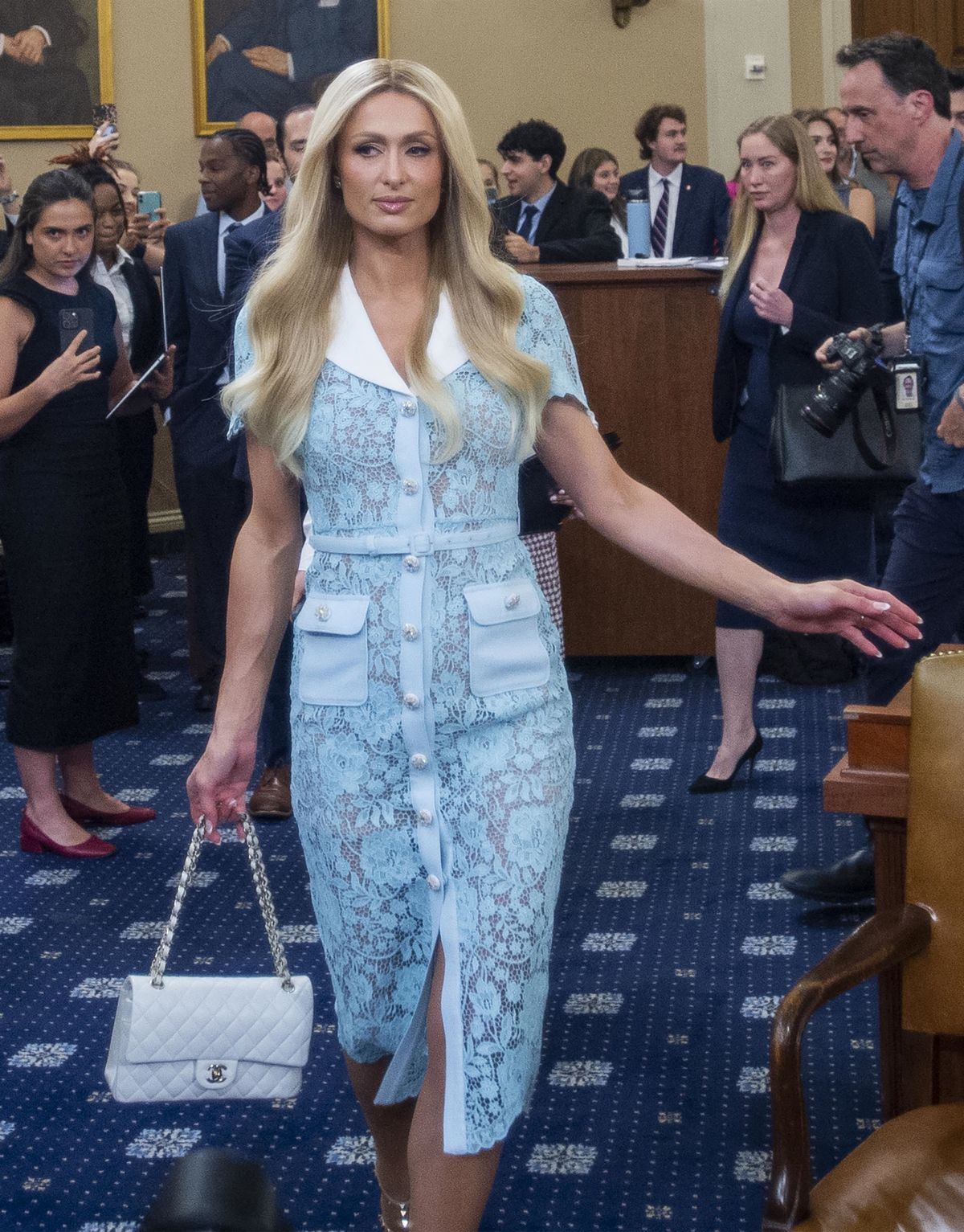 Paris Hilton Testifies on Child Welfare House Committee Hearing Washington DC