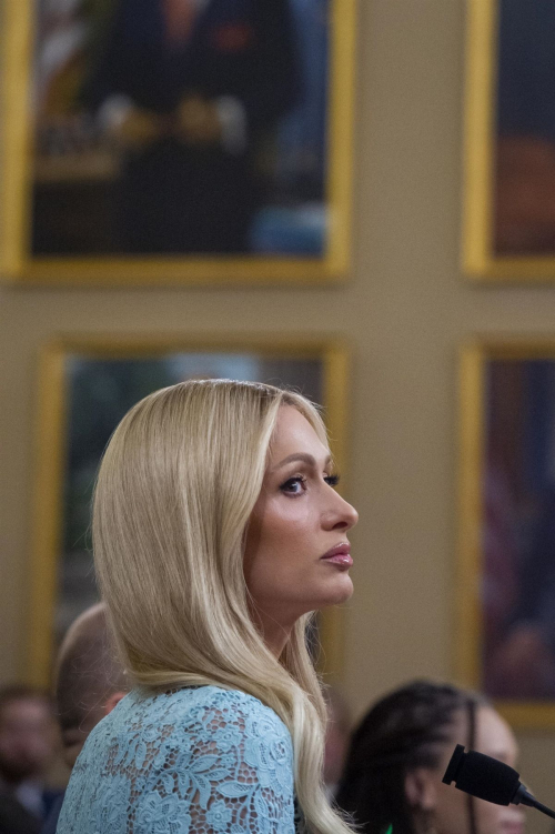 Paris Hilton Testifies on Child Welfare House Committee Hearing Washington DC 1