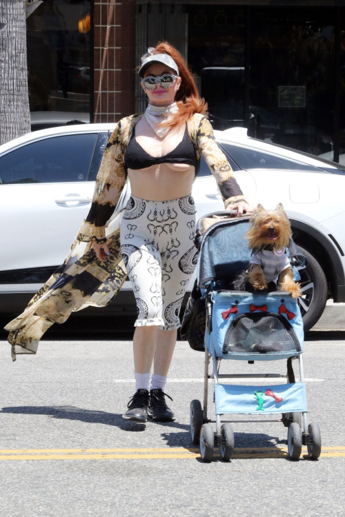 Phoebe Price Takes Pooch for Stroll Los Angeles 1