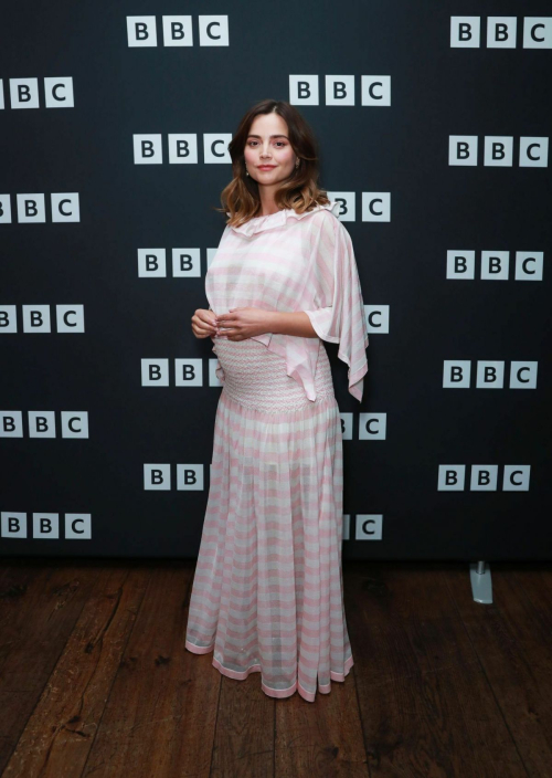 Pregnant Jenna Coleman The Jetty Photocall London 6