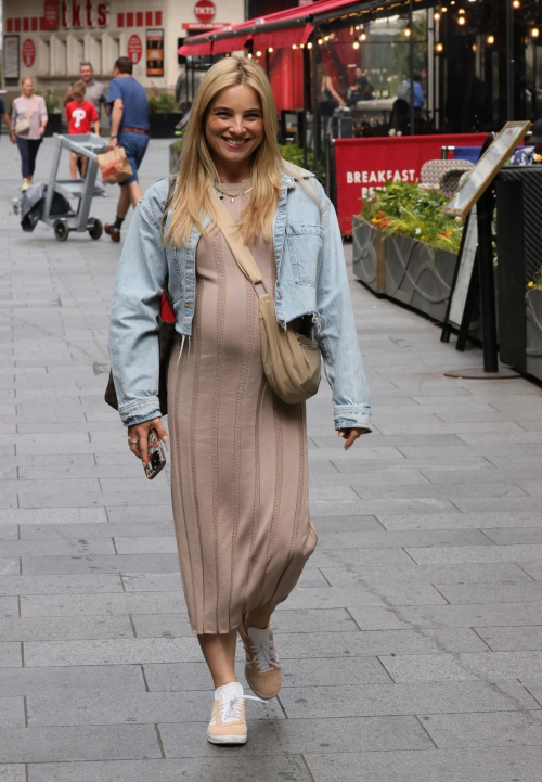 Pregnant Sian Welby Arrives at Capital Breakfast in London