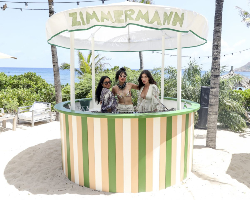 Rainey Qualley at Nicky Zimmermann and Simone Zimmermann Celebrate Summer and Their St Barth Boutique at Le Toiny Beach 5