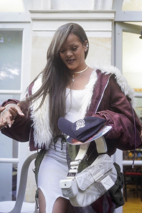 Rihanna at A$AP Rocky AWGE Menswear Show at Paris Fashion Week 1