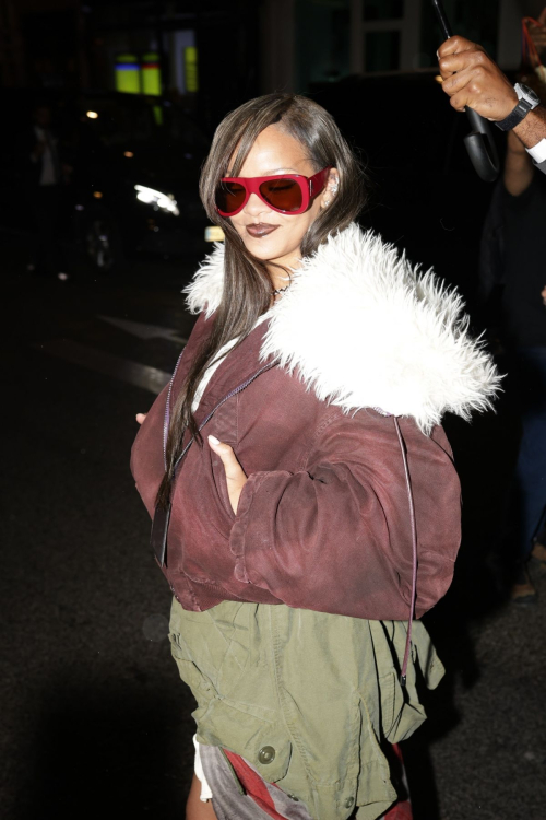 Rihanna at A$AP Rocky AWGE Menswear Show at Paris Fashion Week 2