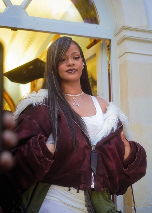 Rihanna at A$AP Rocky AWGE Menswear Show at Paris Fashion Week 4