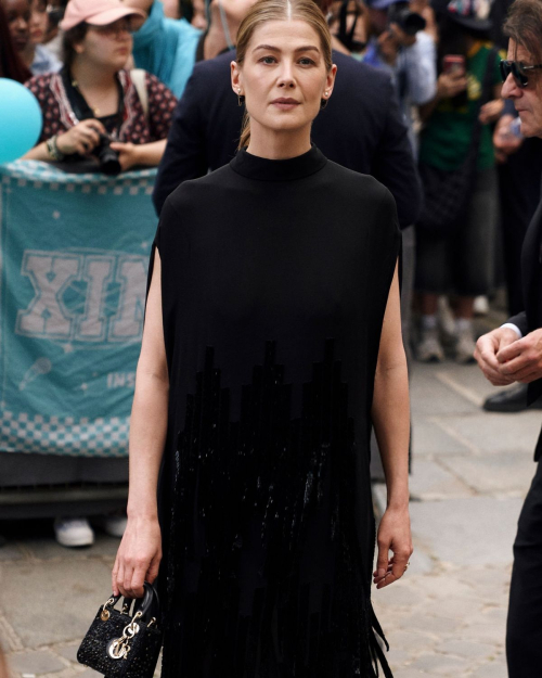 Rosamund Pike Arrives at Dior Fall 2024 Couture Show Paris 6