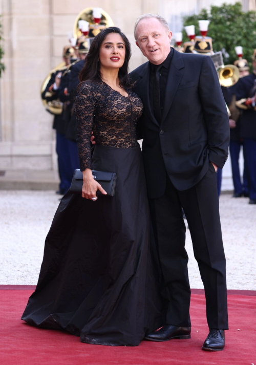 Salma Hayek Arrives at Dinner at Elysee Palace in Paris 2