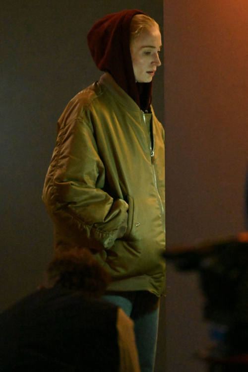 Sophie Turner on the Set of New Thriller Series Haven in London 1