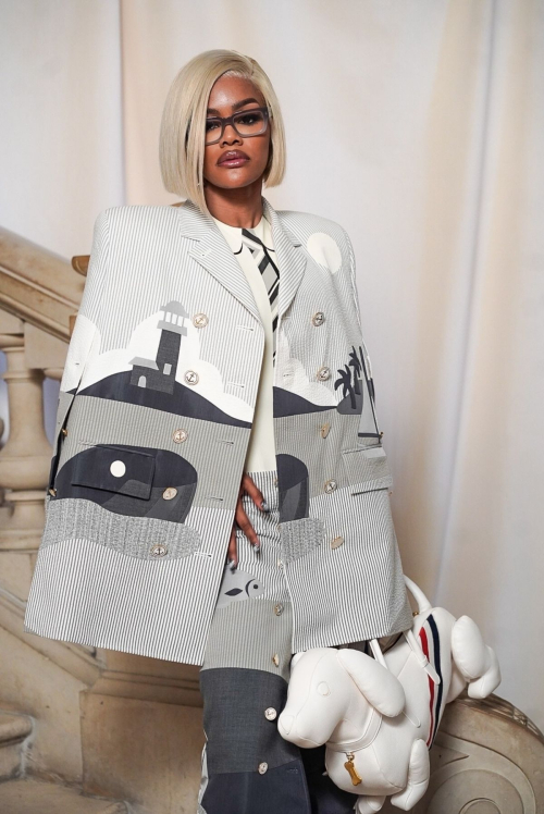 Teyana Taylor at Thom Browne Haute Couture Fall/Winter 2024-2025 Show at Paris Fashion Week