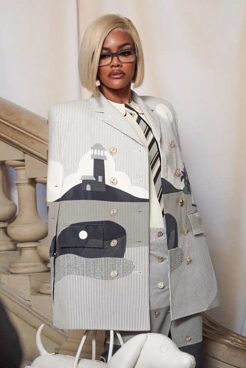 Teyana Taylor at Thom Browne Haute Couture Fall/Winter 2024-2025 Show at Paris Fashion Week 4