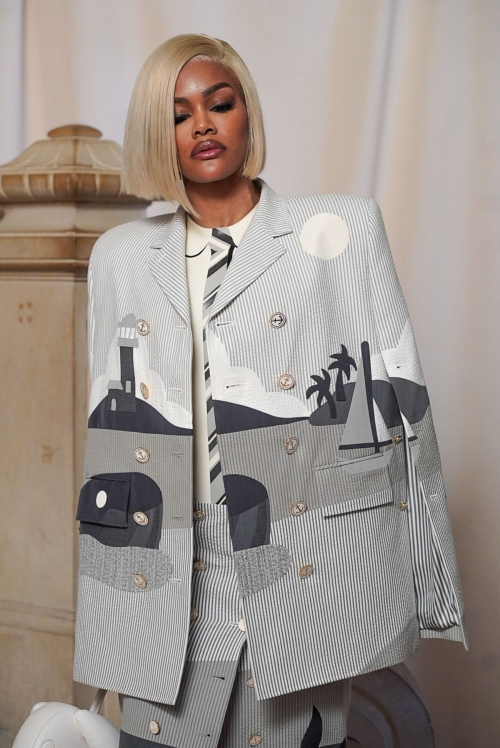 Teyana Taylor at Thom Browne Haute Couture Fall/Winter 2024-2025 Show at Paris Fashion Week 5