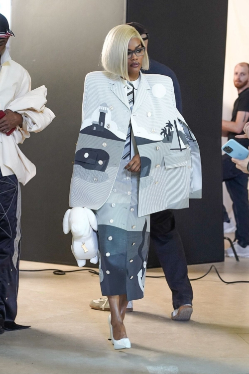 Teyana Taylor at Thom Browne Haute Couture Fall/Winter 2024-2025 Show at Paris Fashion Week 6