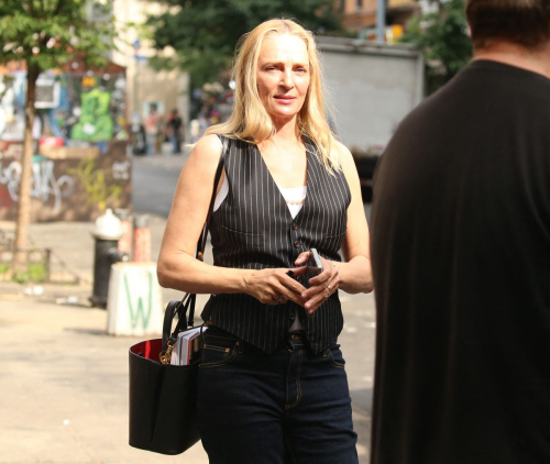 Uma Thurman and Quentin Tarantino Leave Chinese Restaurant in New York 1