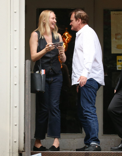 Uma Thurman and Quentin Tarantino Leave Chinese Restaurant in New York 2