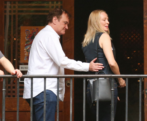 Uma Thurman and Quentin Tarantino Leave Chinese Restaurant in New York 3