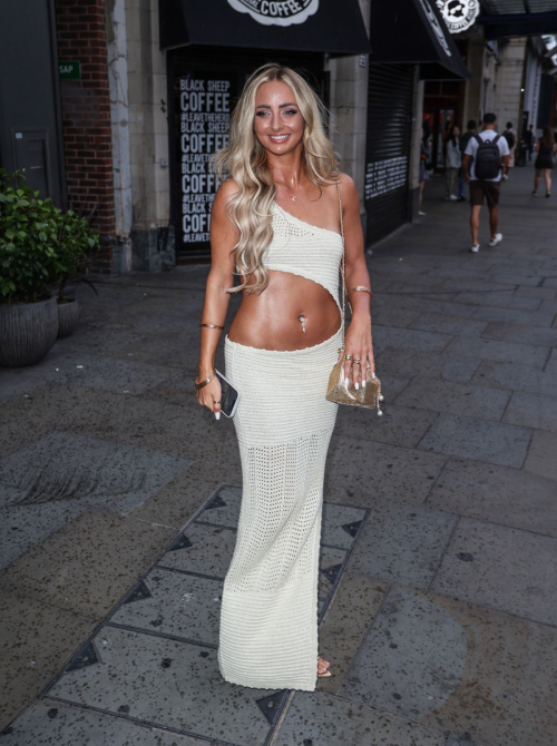 Abi Moores Arrives at St. Moriz Summer Party at Jin Bo Law in London 1