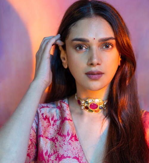 Aditi Rao Hydari wears Pink Sharbathi Sharara For Sona and Za’s Shaadi Wedding, July 2024 1