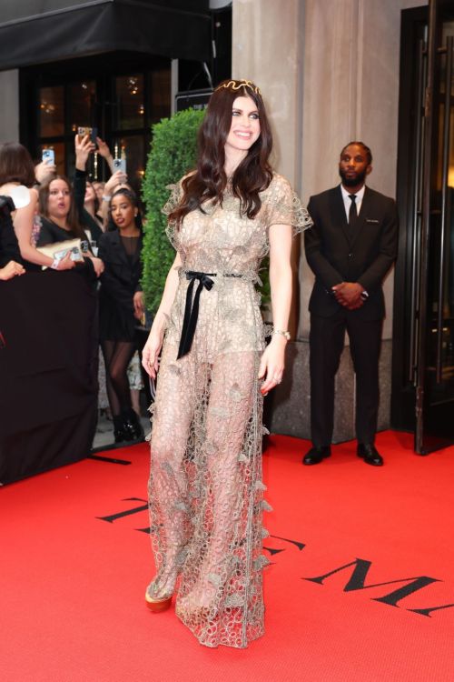 Alexandra Daddario After Leaves Mark Hotel for 2024 Met Gala in New York 1