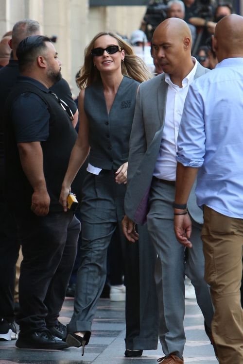 Brie Larson Arrives at Kevin Feige’s Walk of Fame Ceremony in Los Angeles 4