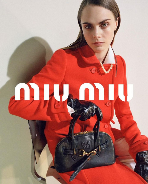 Cara Delevingne for Miu Miu Fall Winter 2024 Campaign