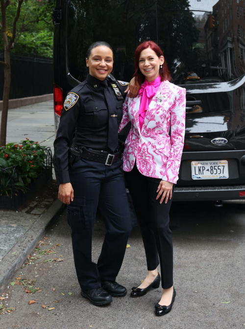 Carrie Preston on the Set of Elsbeth in New York