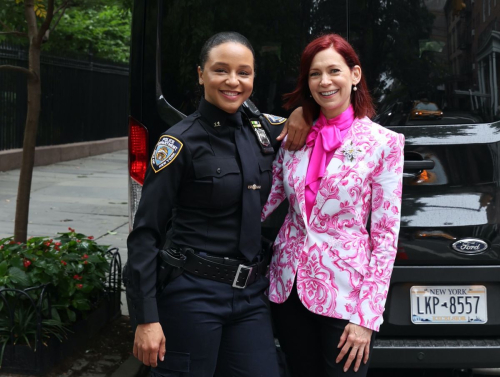 Carrie Preston on the Set of Elsbeth in New York 3