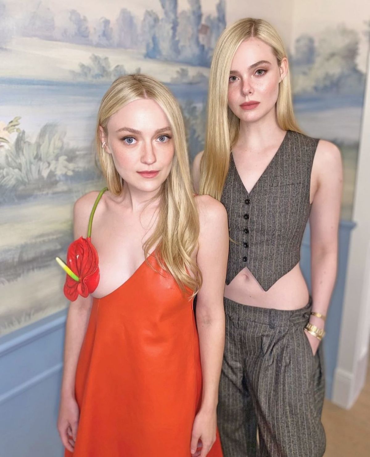 Dakota and Elle Fanning attends THR Power Stylists Dinner Photoshoot, March 2023