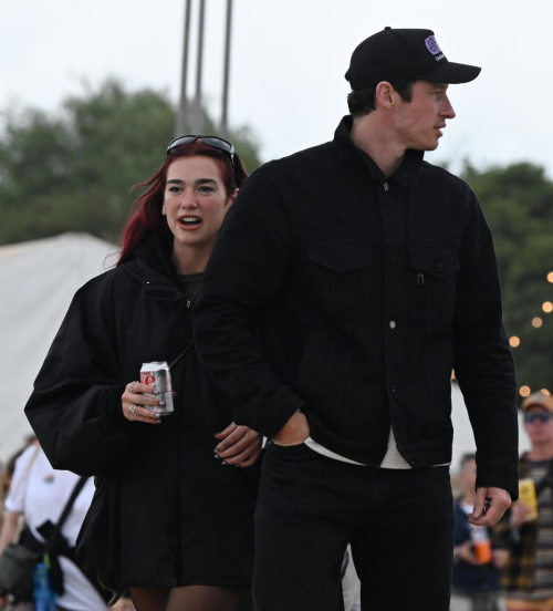 Dua Lipa and Callum Turner Glastonbury Festival England 4