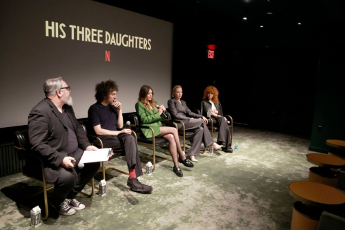 Elizabeth Olsen Natasha Lyonne and Carrie Coon at His Three Daughters Q&A Screening New York 5