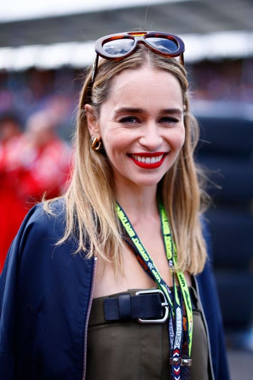 Emilia Clarke attends at F1 Grand Prix 2024 of Great Britain 1