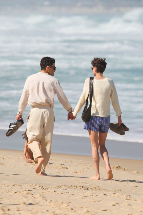 Emma Corrin and Rami Malek Out on Ipanema Beach Rio de Janeiro 6