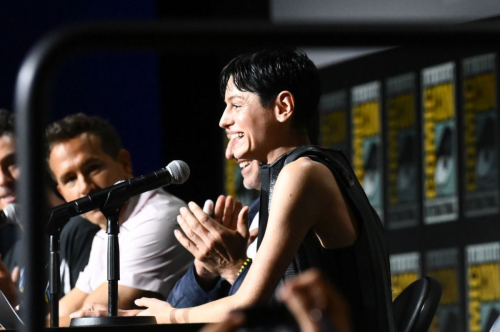 Emma Corrin at Marvel Studios The Ultimate Deadpool & Wolverine Celebration of Life Panel at 2024 Comic-Con in San Diego 1