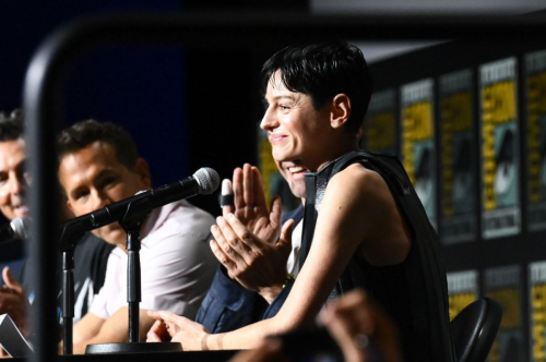 Emma Corrin at Marvel Studios The Ultimate Deadpool & Wolverine Celebration of Life Panel at 2024 Comic-Con in San Diego 2