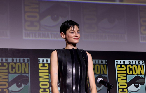 Emma Corrin at Marvel Studios The Ultimate Deadpool & Wolverine Celebration of Life Panel at 2024 Comic-Con in San Diego 8