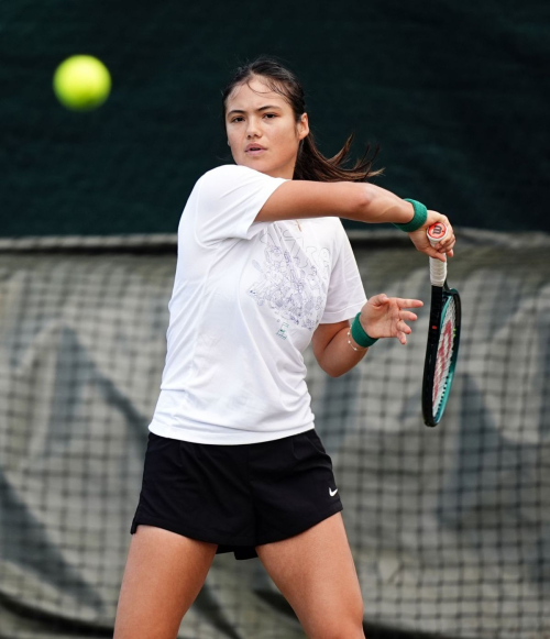 Emma Raducanu at Practice Session at Wimbledon 2024 in London 6