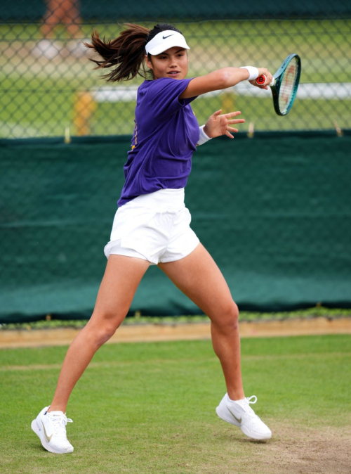 Emma Raducanu at Practice Session at Wimbledon 2024 in London 3