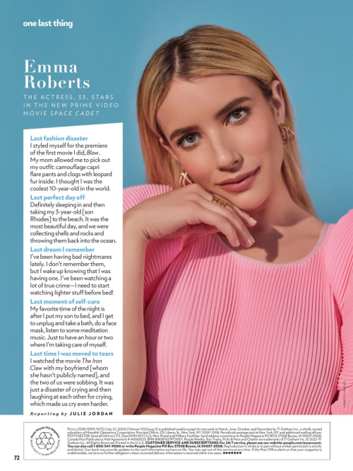 Emma Roberts People Magazine July 2024