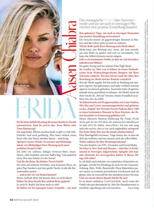 Frida Aasen Instyle Germany August 2024 5