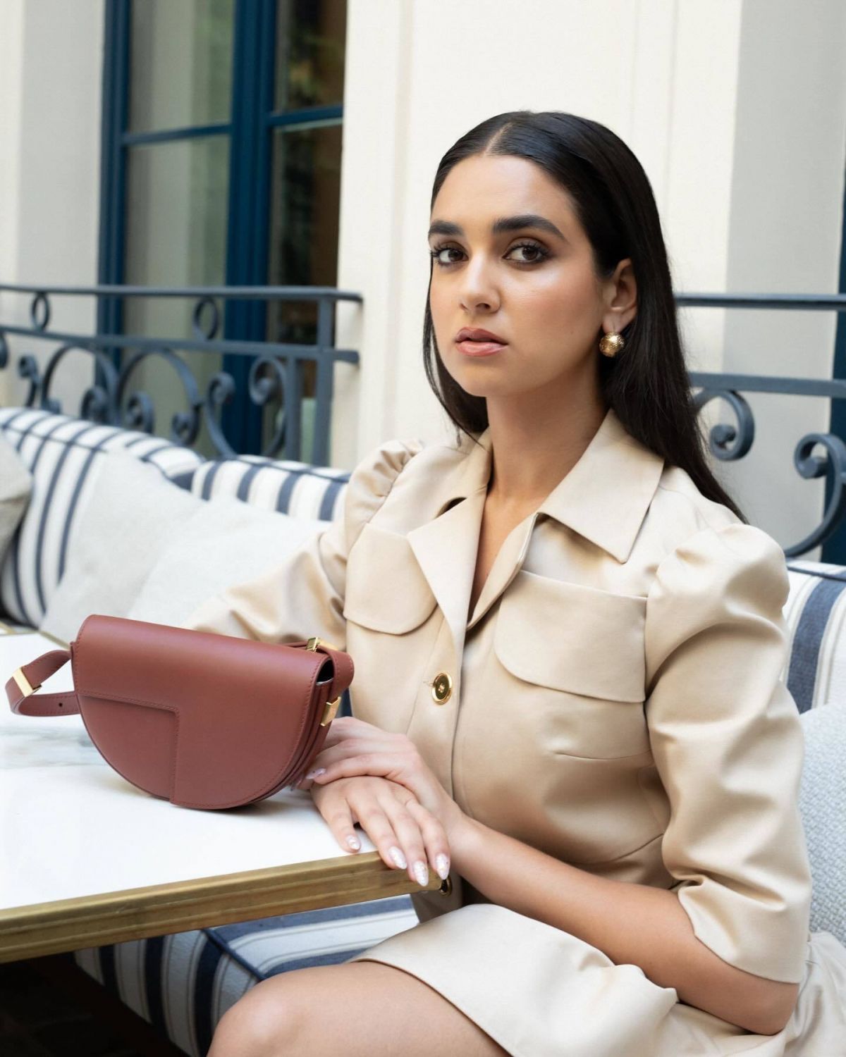 Geraldine Viswanathan Promote PATOU Brand Bag, June 2024