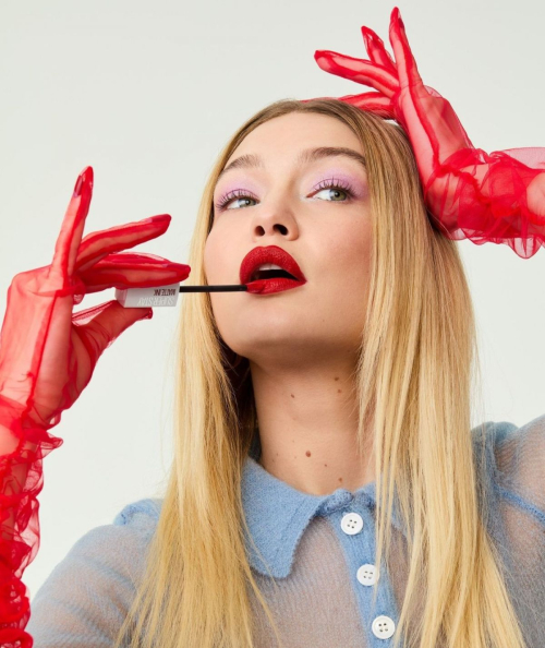 Gigi Hadid for Maybelline’s Super Stay Matte & Vinyl Ink Campaign 5