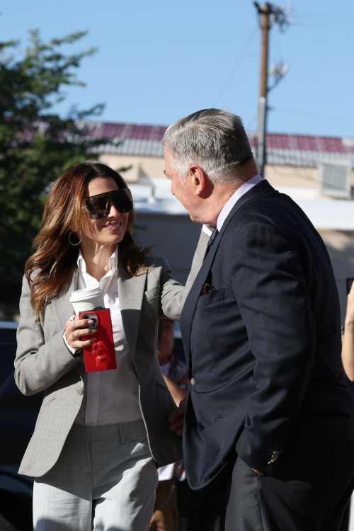 Hilaria and Alec Baldwin Arrives at Court Santa Fe New Mexico 1