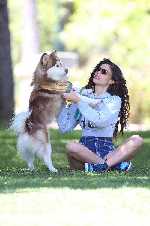 Ines Trocchia Out with Her Dog at a Park Beverly Hills 9