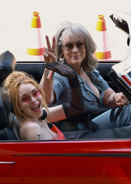 Jamie Lee Curtis and Lindsay Lohan Filming Freaky Friday 2 in Los Angeles