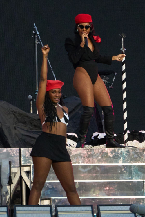 Janelle Monae Performs at Coldplayís Music of the Spheres World Tour Opening Show Rome 9