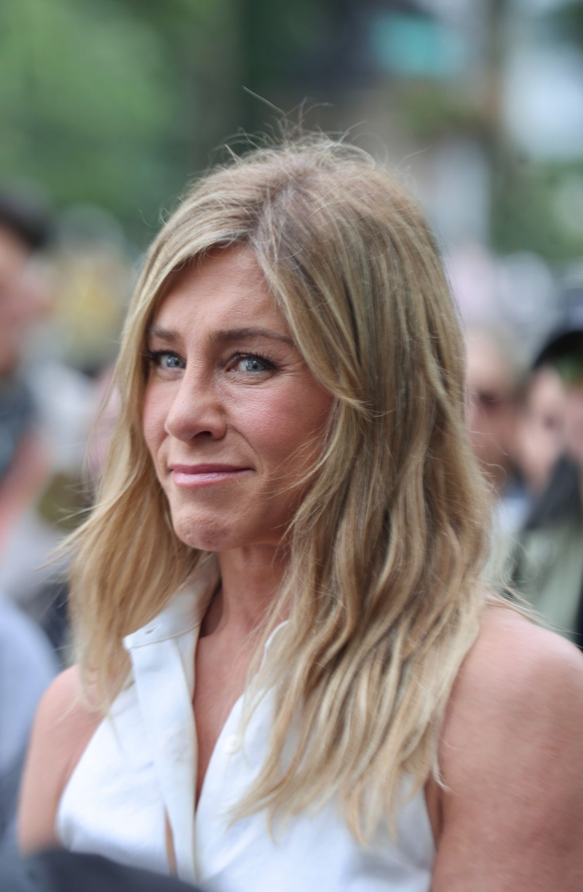 Jennifer Aniston on the Set of The Morning Show in New York