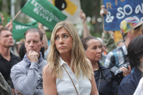 Jennifer Aniston on the Set of The Morning Show in New York 2