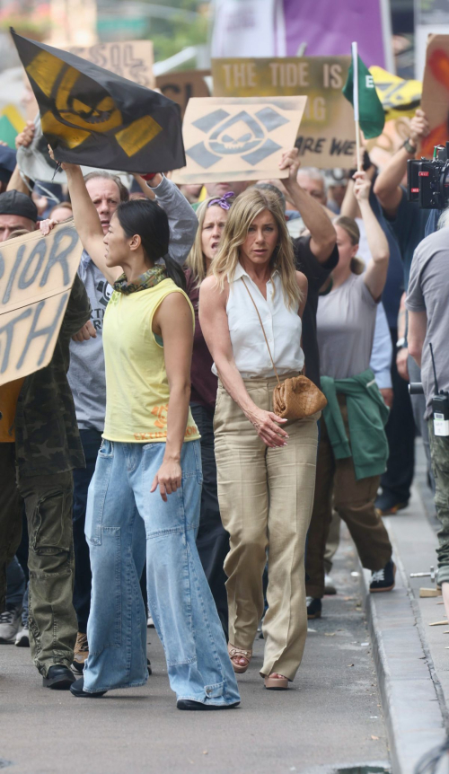 Jennifer Aniston on the Set of The Morning Show in New York 6