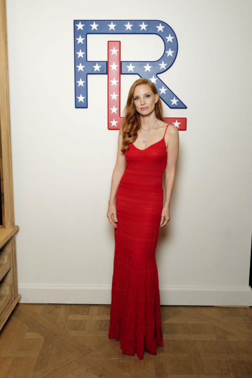 Jessica Chastain at Ralph Lauren Team USA Celebration in Paris 2