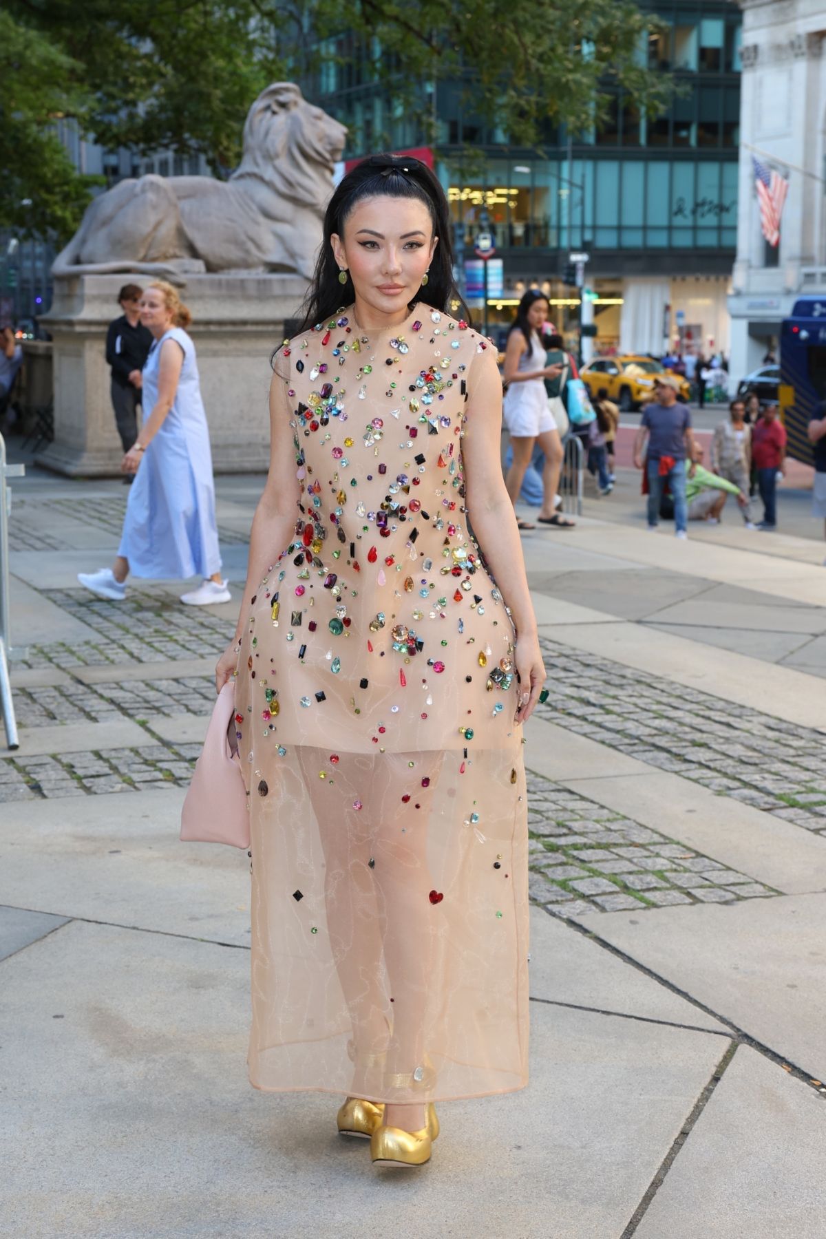 Jessica Wang seen at Marc Jacobs Fashion Show in New York, July 2024