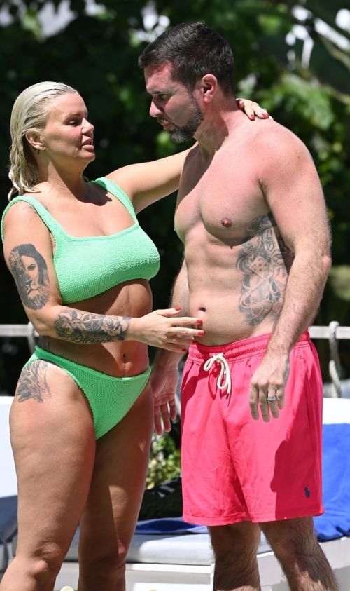 Kerry Katona in Green Bikni with Ryan Mahoney on Holiday Break in Spain, July 2024 3